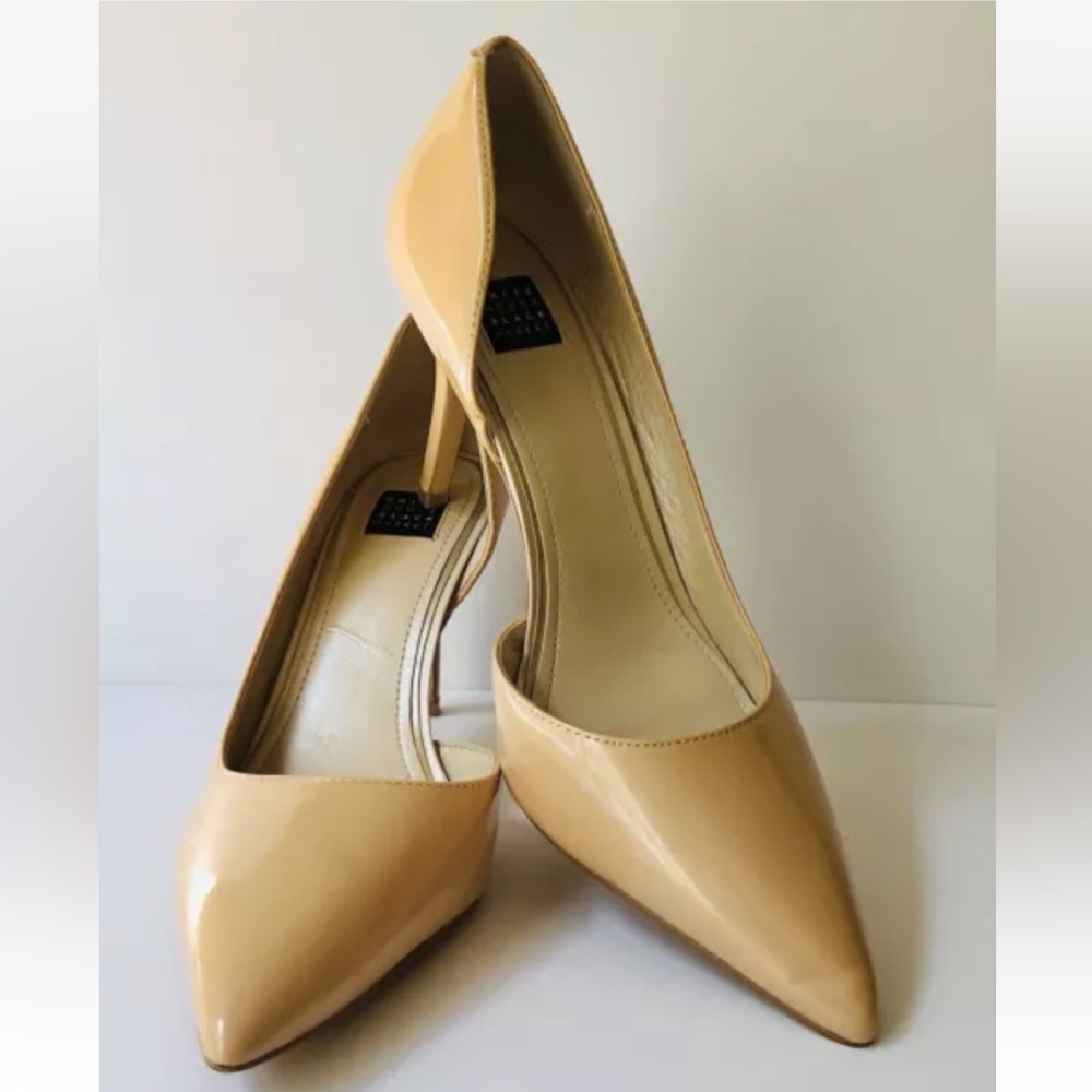 WHITE BLACK HOUSE MARKET size 8 SHOES HEELS ELIA NEUTRAL POINTED TOE SLIP ON 16
